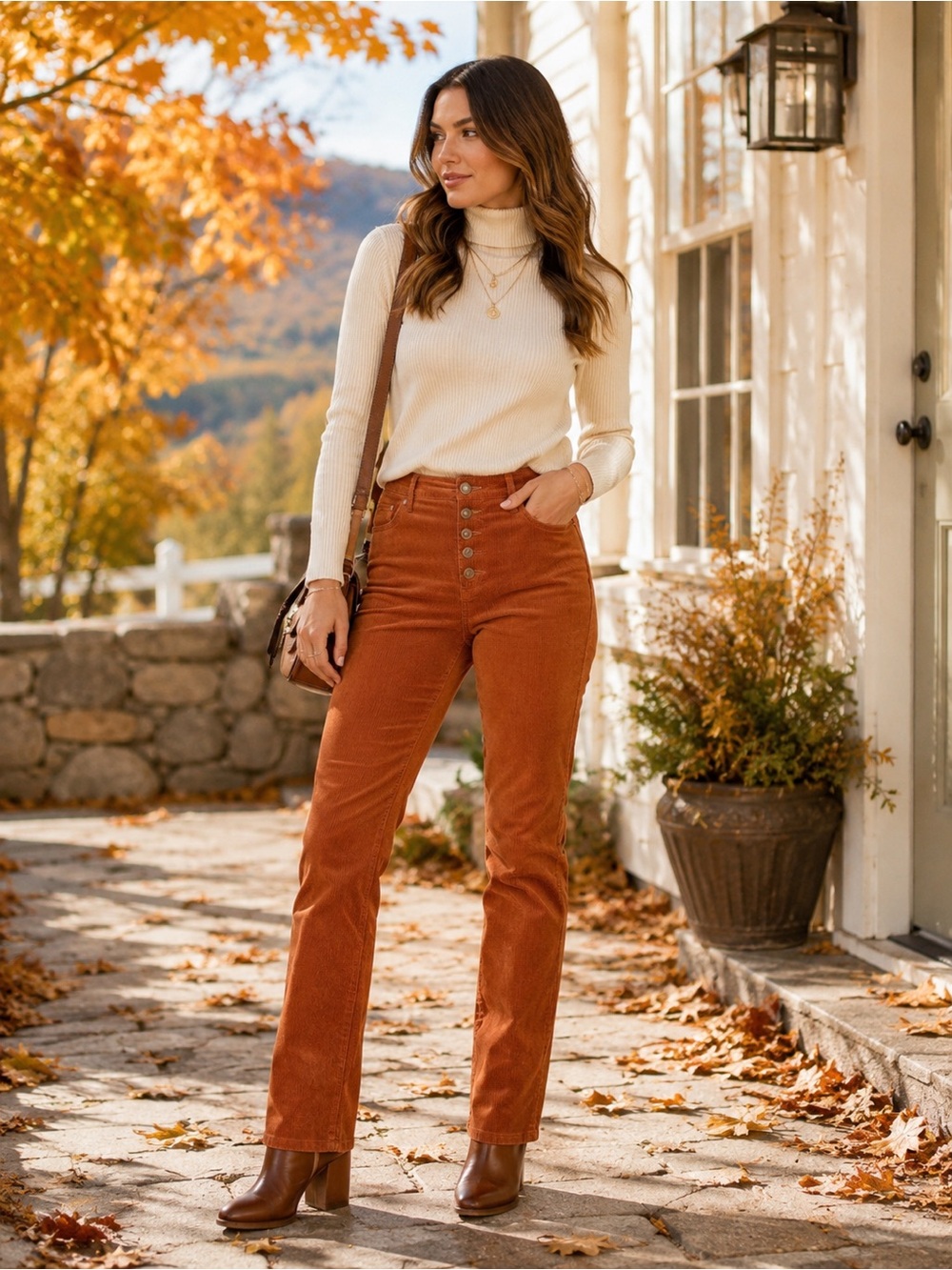Cabi Copper Corduroy Skinny Jeans Button Fly Antique Brass Pants Size 10
